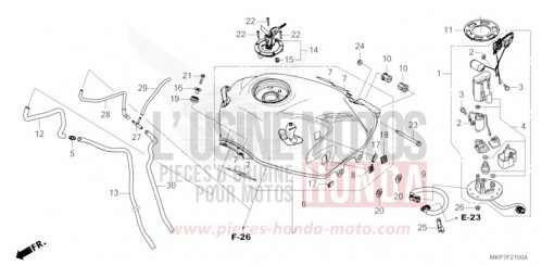 SERBATOIO CARBURANTE/POMPA CARBURANTE CB500XAN di 2023
